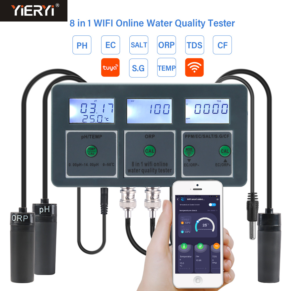 Ec Meter Digital - WiFi Tuya Medidor de PH inteligente