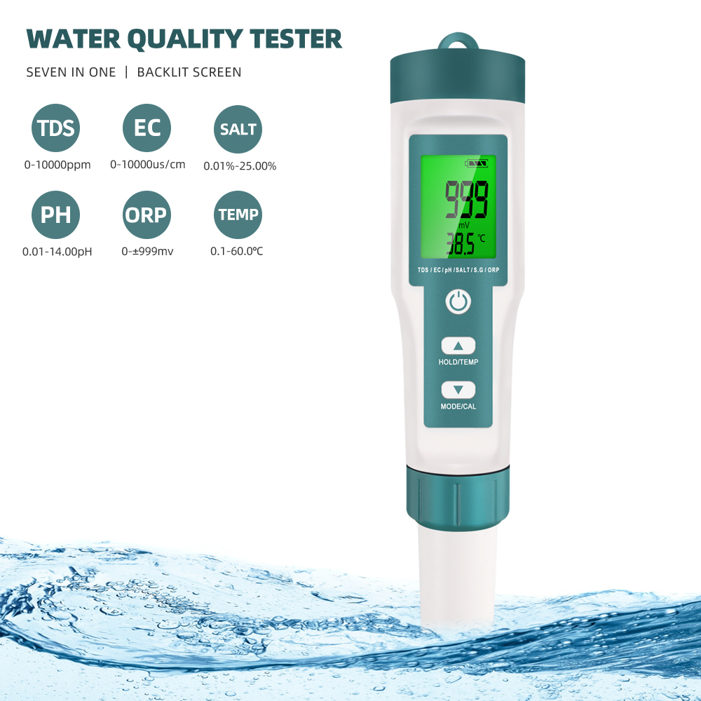 Ec Meter Digital - Medidor de temperatura 7 en 1