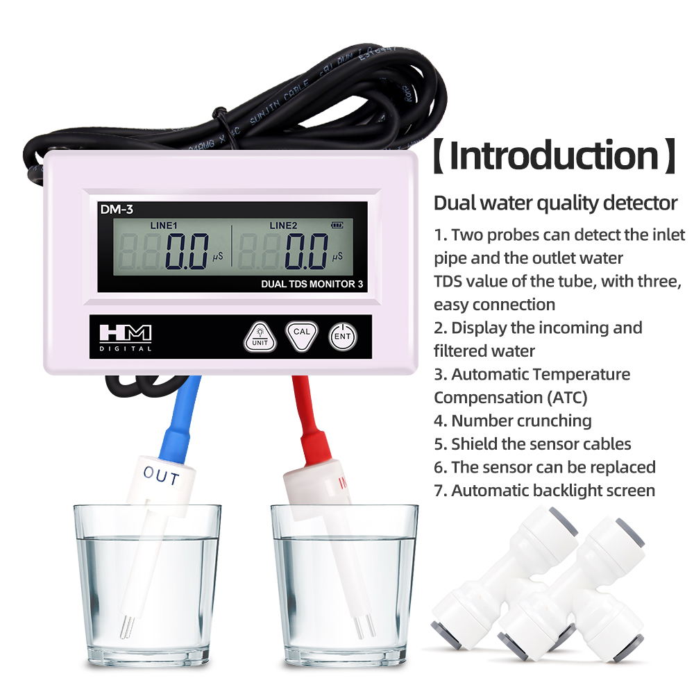 HM DM3 en línea TDS EC Probado - Ec Meter Digital reseña y precio