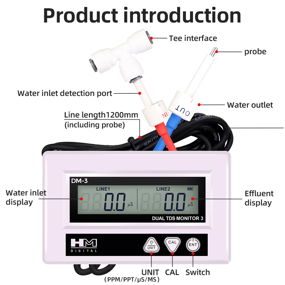HM DM3 en línea TDS EC Probado - Ec Meter Digital reseña y precio